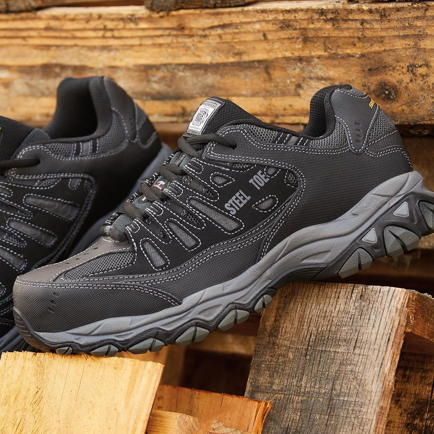 Skechers Mens Cankton Steel Toe Construction Shoe Size 8